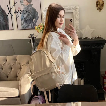 Large Backpack Women Leather Rucksack Women’s Knapsack Travel Backpacks Shoulder School Bags For